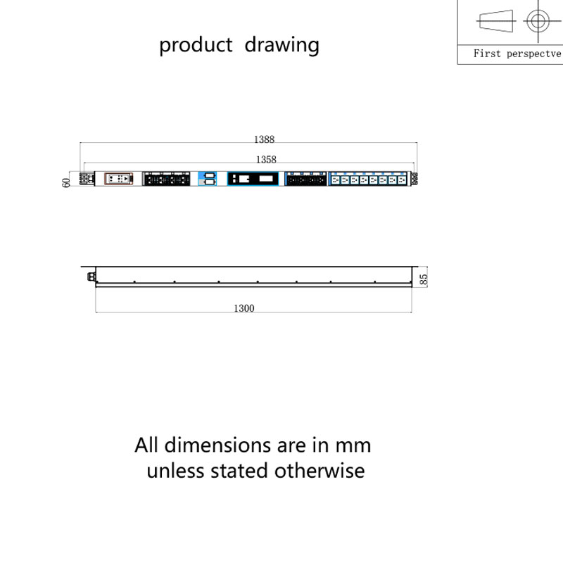 16-Outlet C13 C19 US แนวตั้ง TCP/IP Sensor Breaker eco Smart Rack Pdu