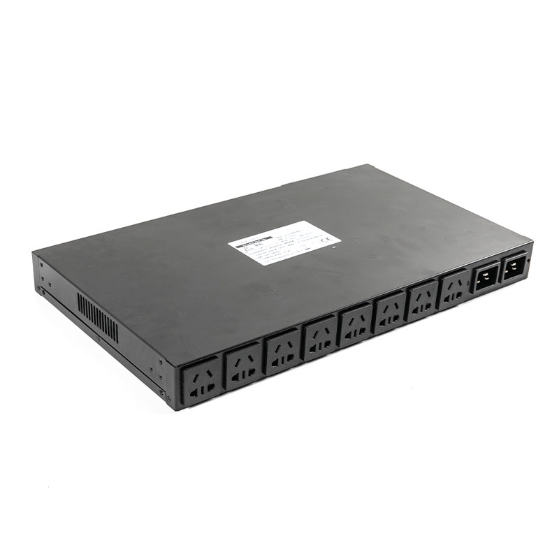 10-Outlet C20 เซ็นเซอร์ TCP/IP แนวตั้ง eco Smart Rack Pdu 1U