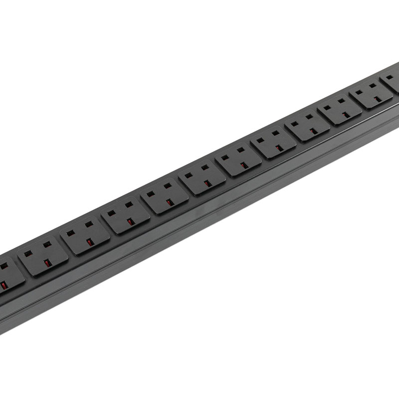 19-Outlet British Vertical Indicator Breaker สวิตช์แร็ค Pdu